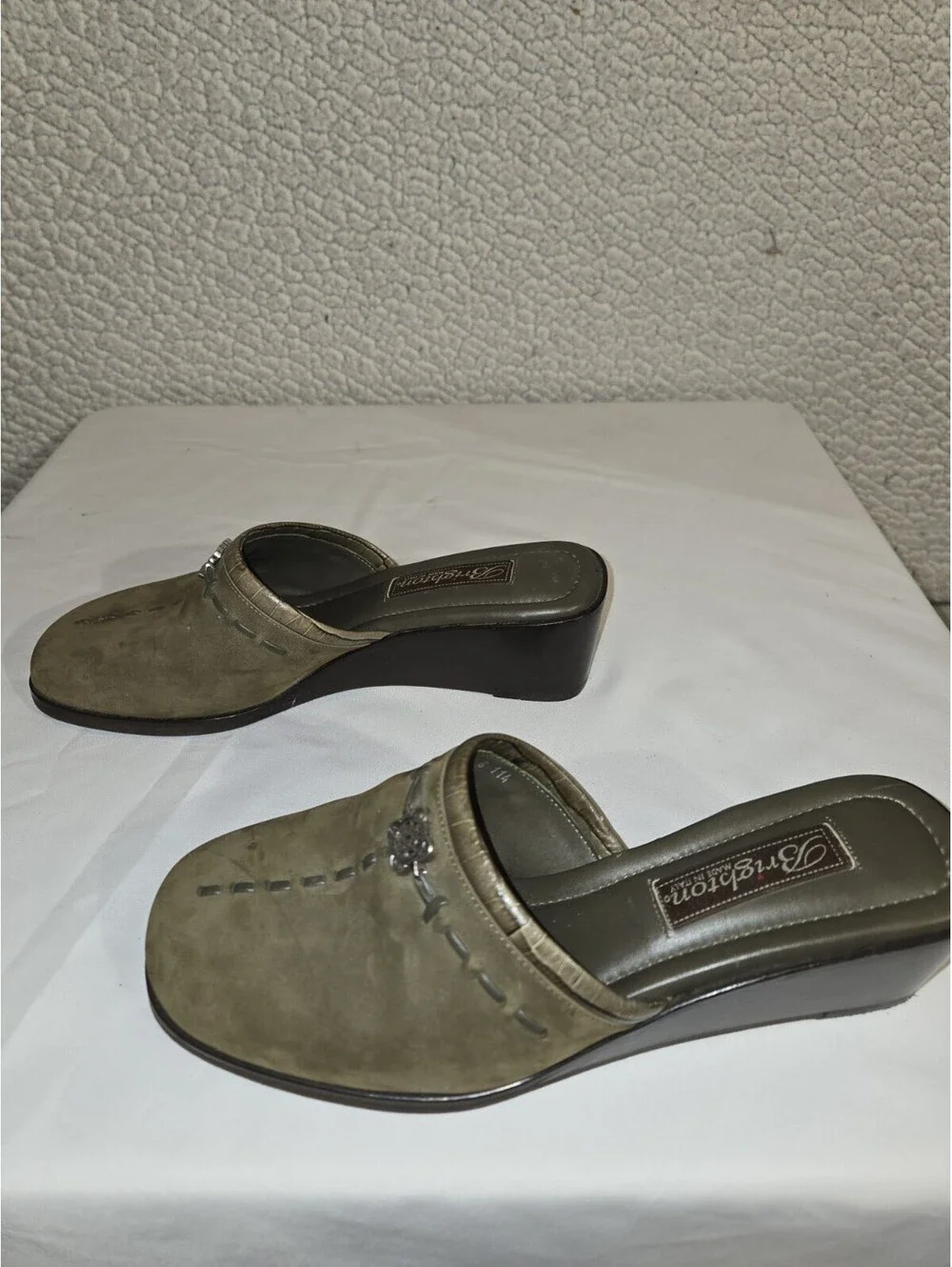 Brighton Wedge Sandals Sz 7.5 Ilsa Italy Preppy Work Party